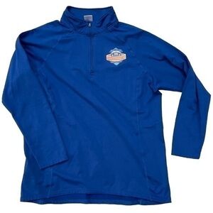 Vintage Indianapolis Super‎ Bowl Blue Quarter Zip Pullover Stretch Size XXL
